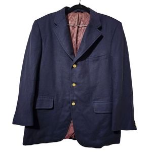 Men's Richard Harris Kabat Cashmere Navy Blue Tuxedo Suit Coat Jacket Bl…